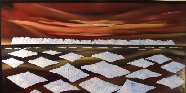In search of Ice made in Heaven - Greenland.
Oil on Mountboard.
Size 120cm x 80cm.
Price �1200
